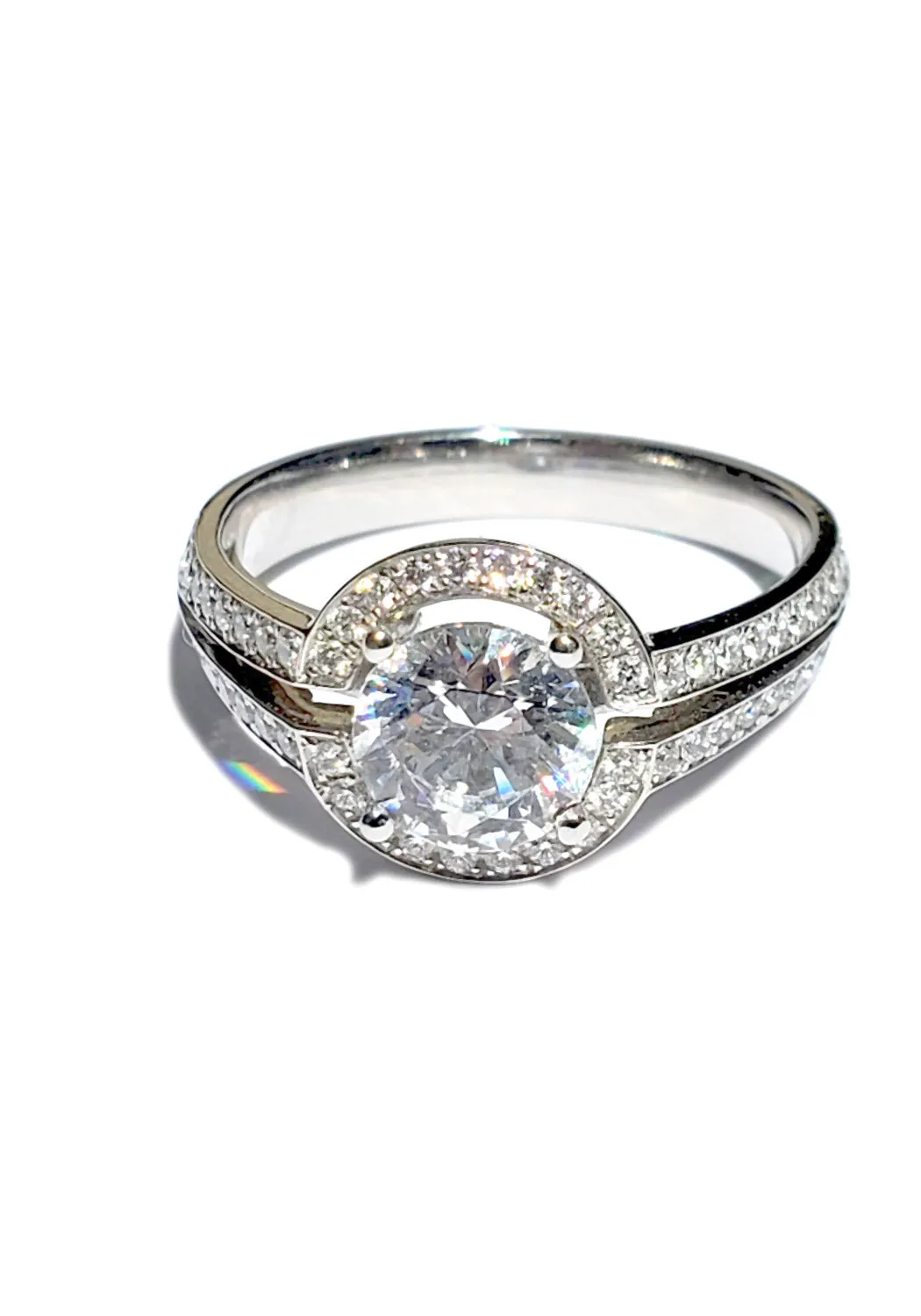 Furrer Jacot Torino Split Shoulder Semi-Mount Diamond Ring