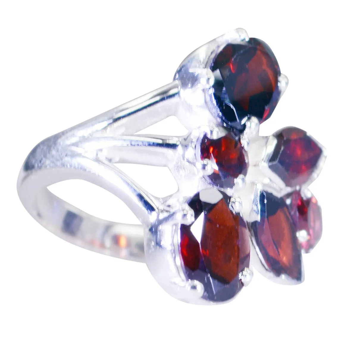 Glamorous Stone Garnet 925 Sterling Silver Rings Designers Jewelry