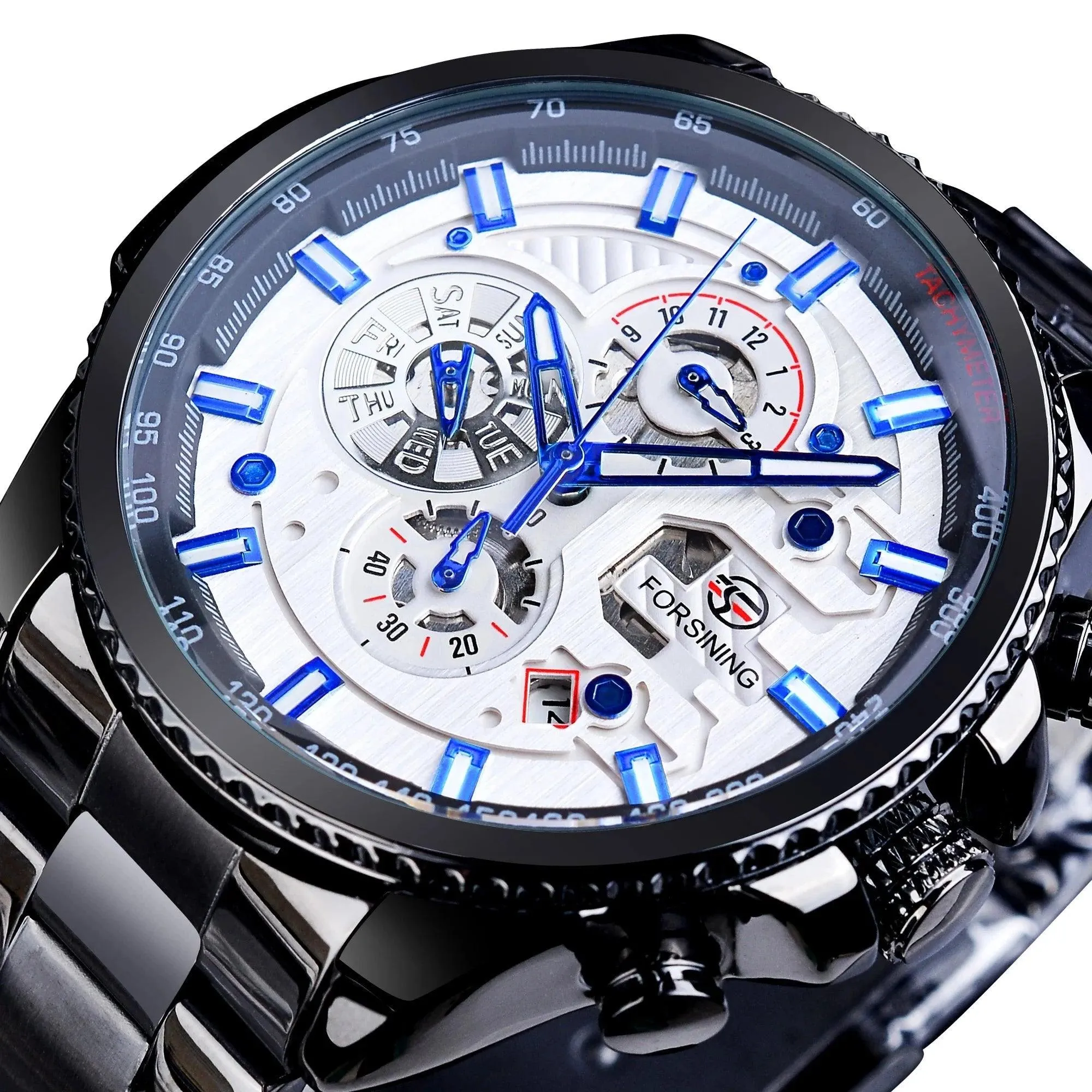 GMT1137 Men's Simple Watch - Stainless Steel Mechanical Automatic Wristwatches