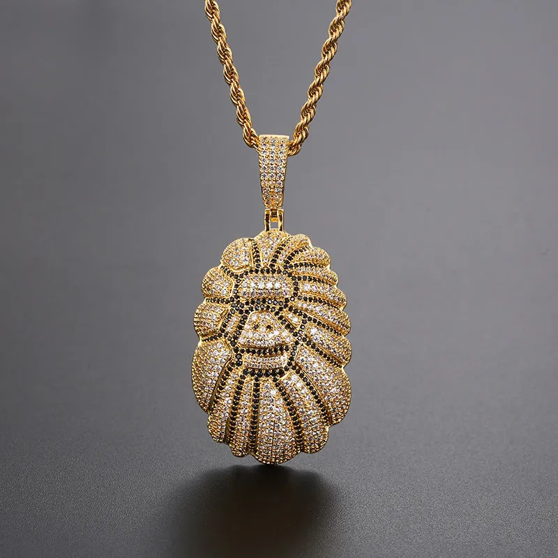 Hip Hop Micro-Set Zircon Gorilla Head Pendant