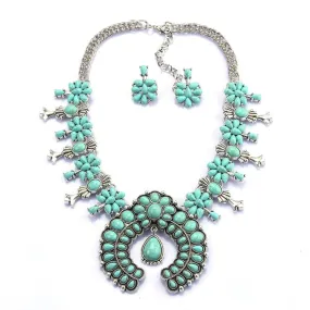 Indian Ethnic Statement Big Choker Turquoise Necklace