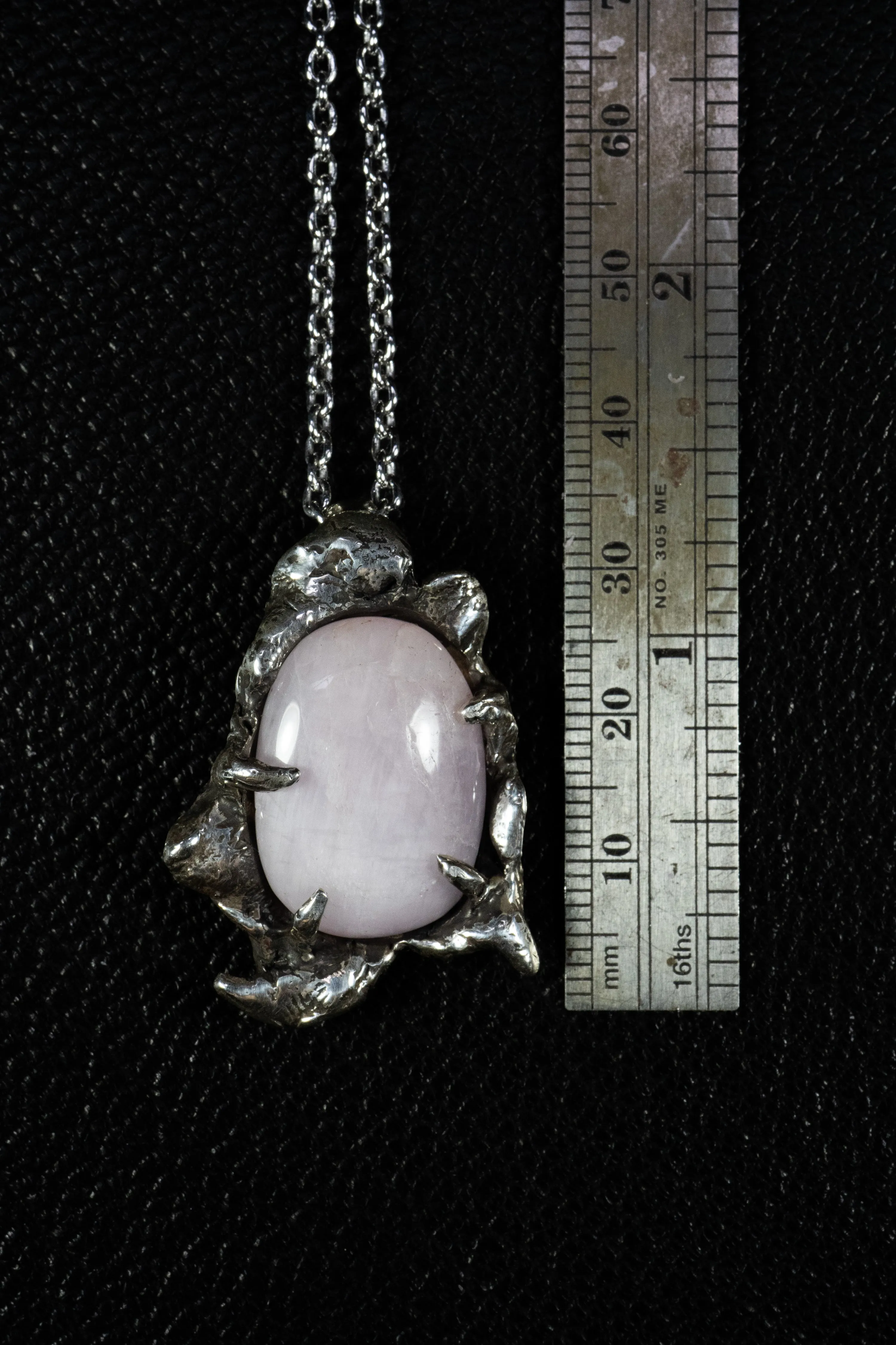 Internal (Rose Quartz, Sterling Silver Pendant)