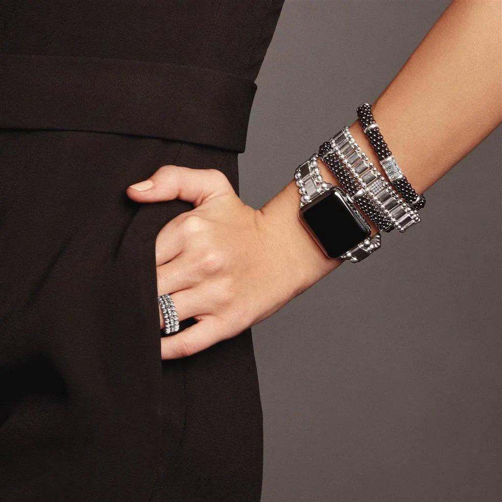 LAGOS Black Caviar Silver Station Bracelet