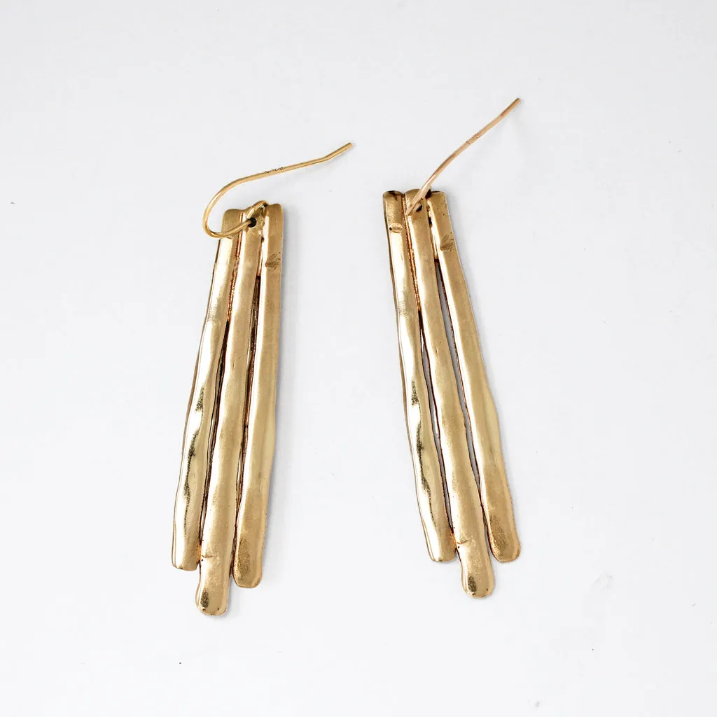 Long Fringe Drop Earrings