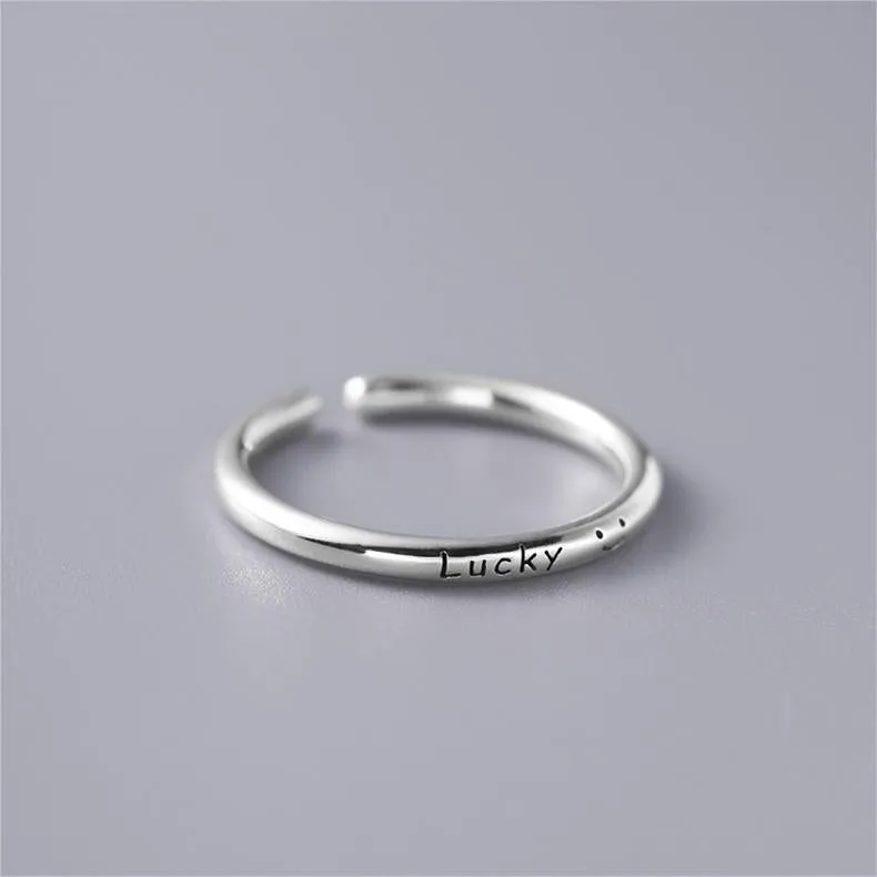 Lucky Smile Lucky Monogram Plain Ring