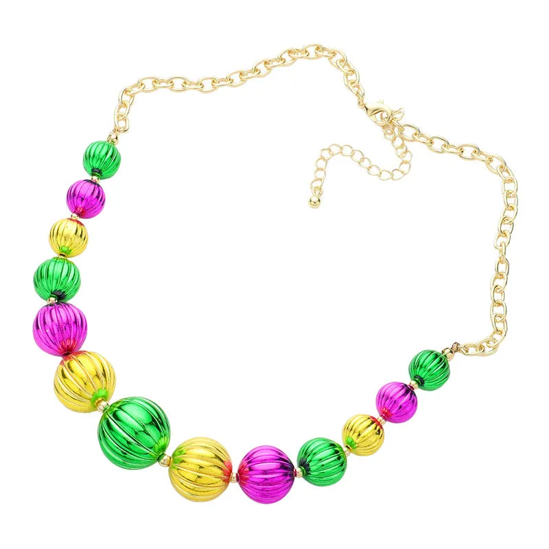 Mardi Gras Ball Necklace