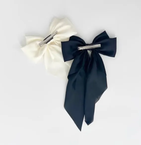 Midnight Hour Hair Bow Clip