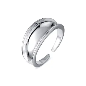 Minimalist Double Layered Polished Plain Ring