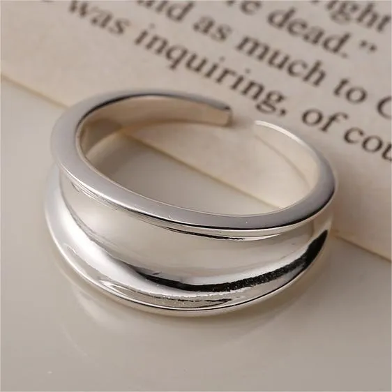 Minimalist Double Layered Polished Plain Ring