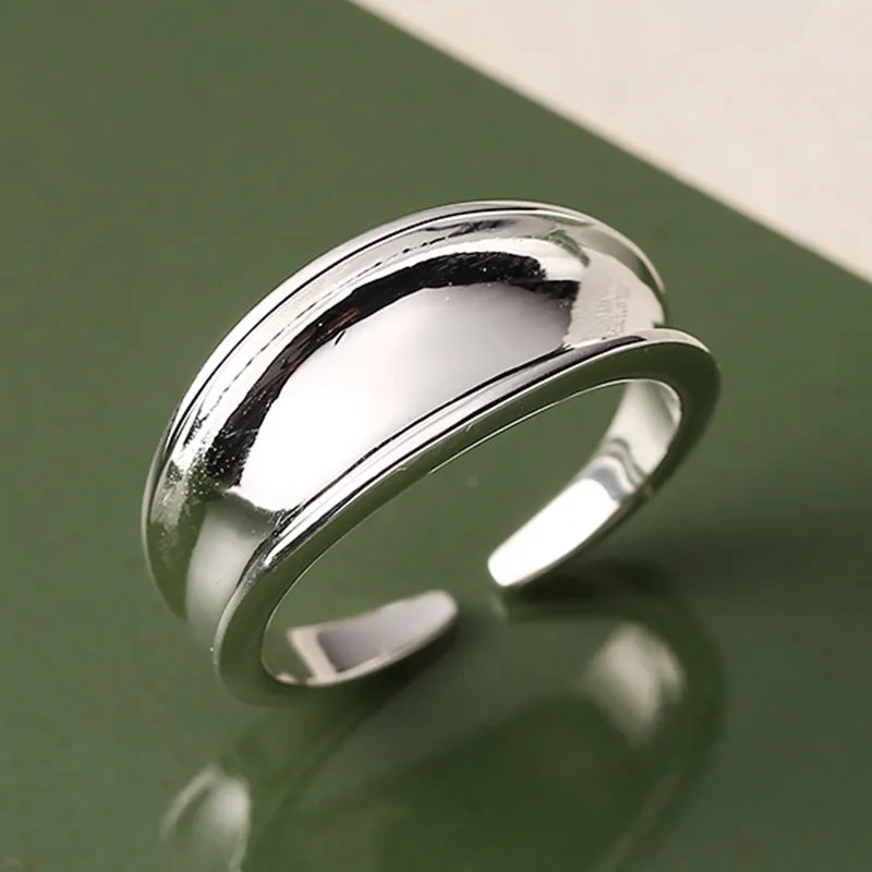 Minimalist Double Layered Polished Plain Ring