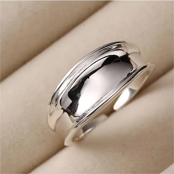 Minimalist Double Layered Polished Plain Ring