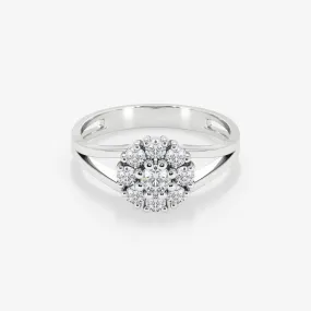 Miriam Floral Ring 18K White Gold (small)