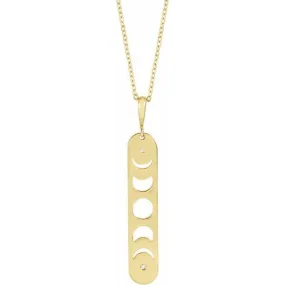 Moon Phases Bar Necklace