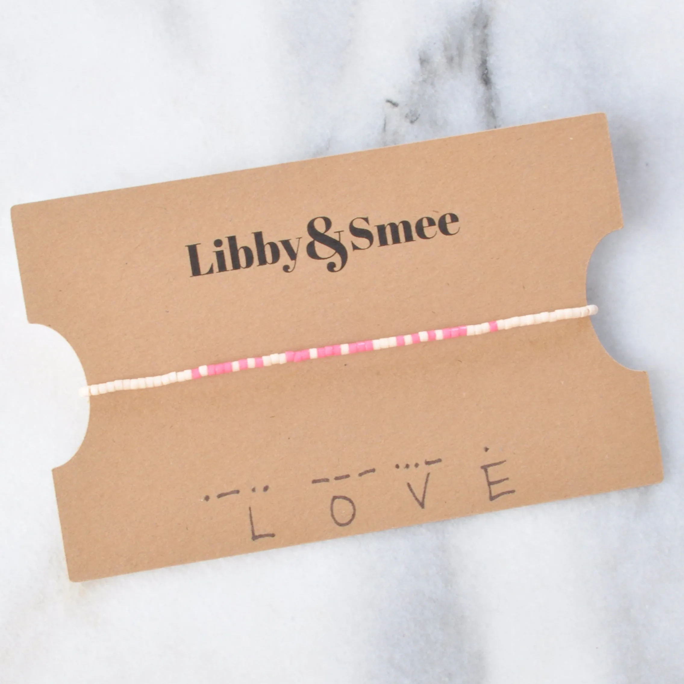 Morse Code Valentine String Bracelets