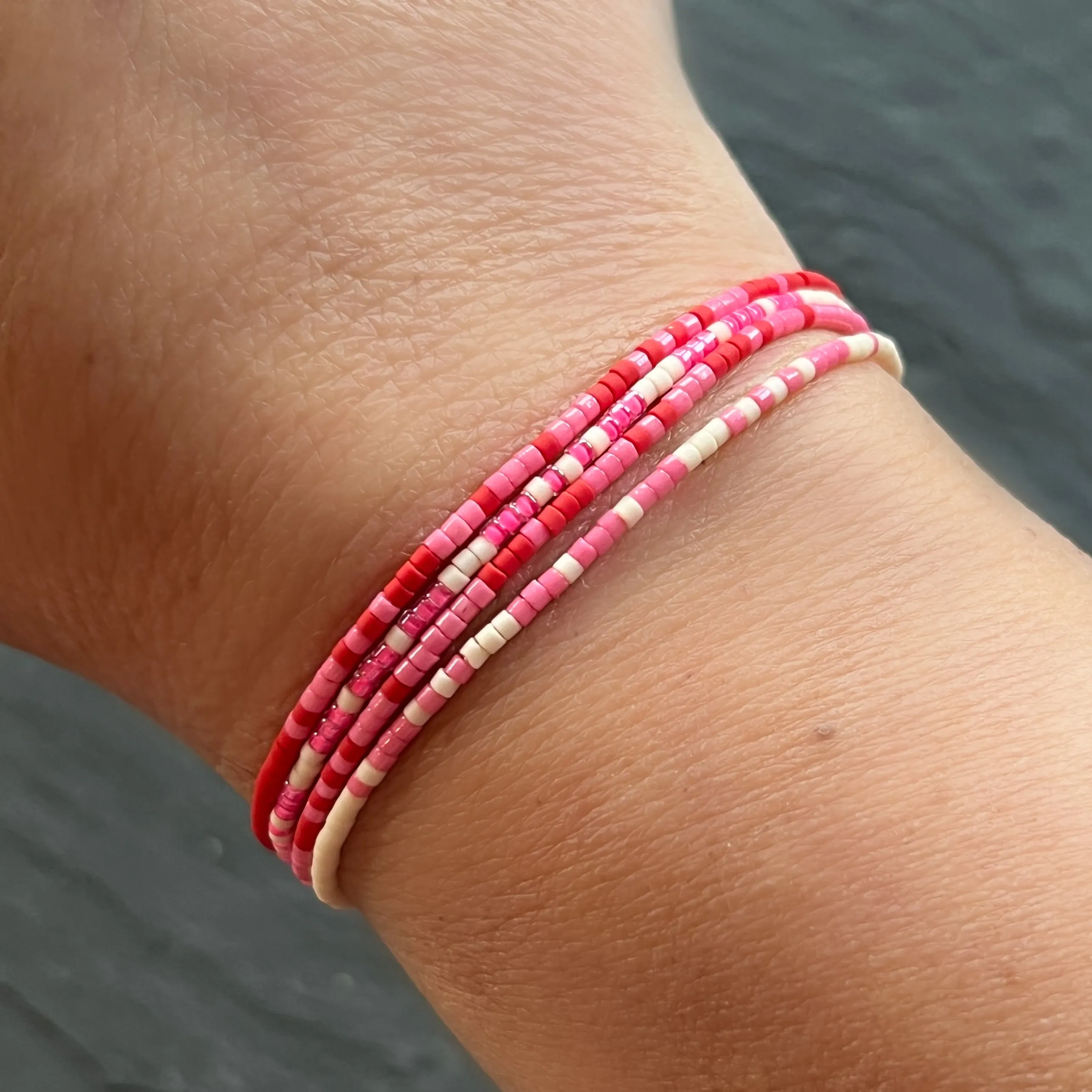 Morse Code Valentine String Bracelets