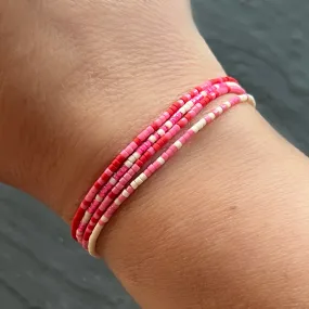 Morse Code Valentine String Bracelets