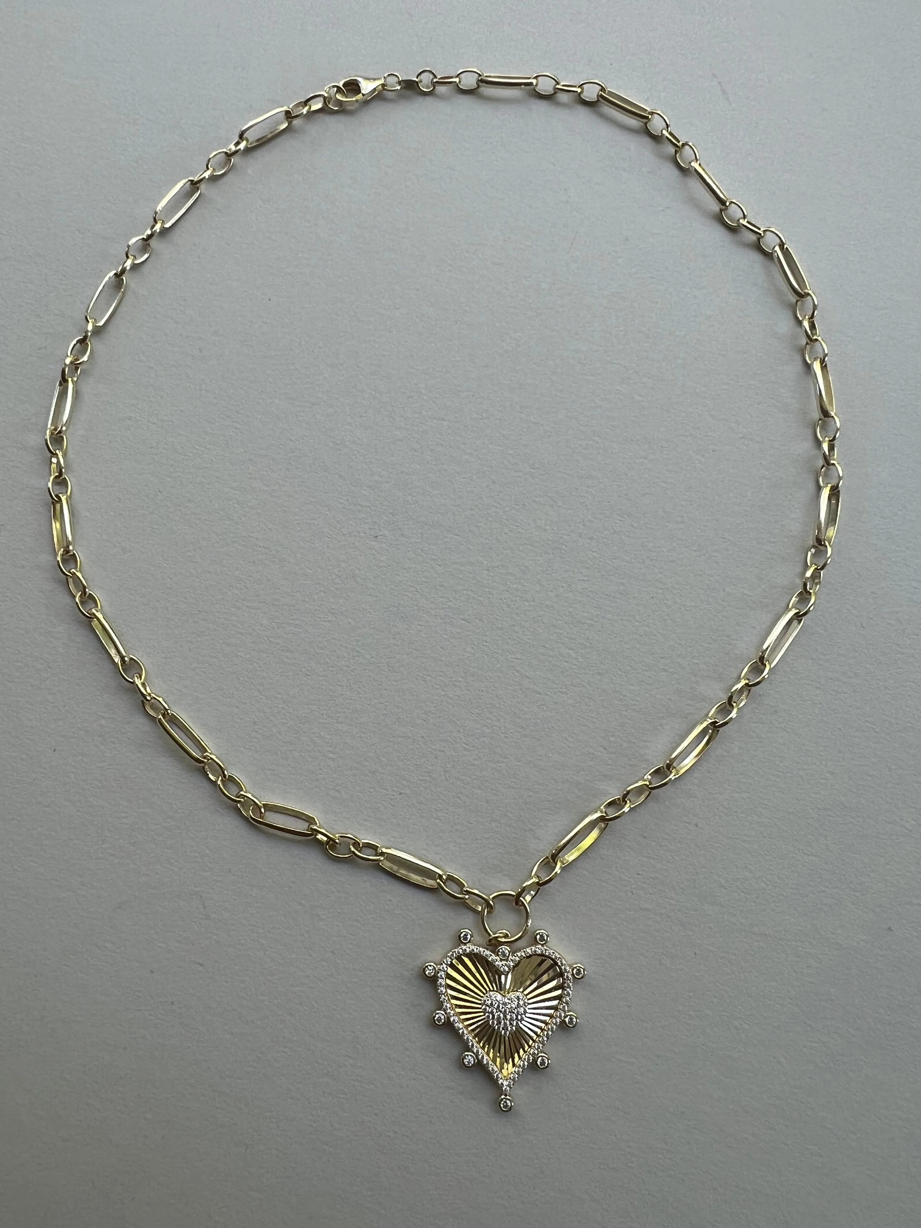 Multilink Gold Heart Necklace | Gia