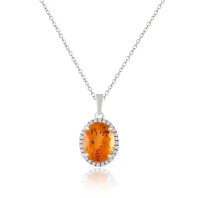 Natural Citrine Pendant Necklace