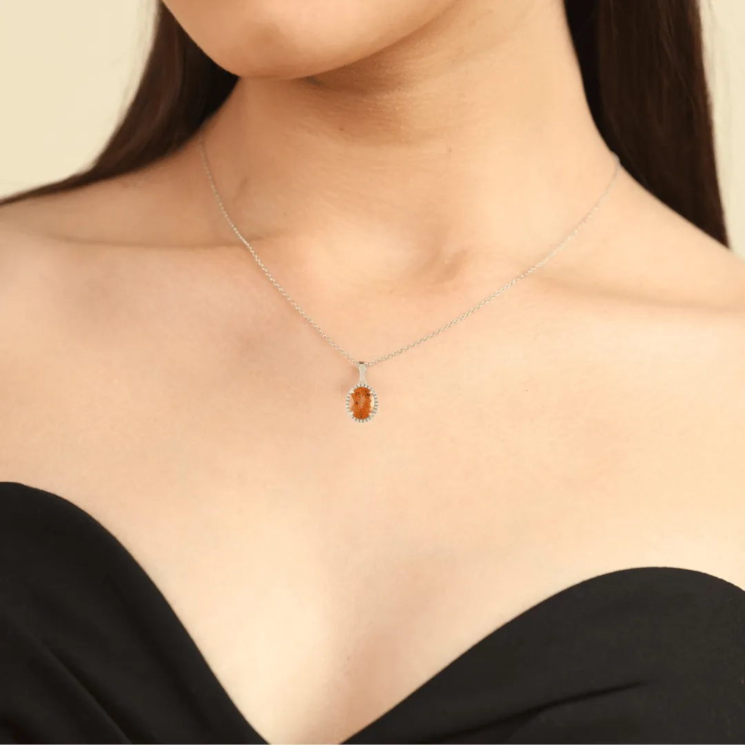 Natural Citrine Pendant Necklace