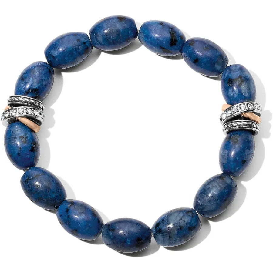 Neptune's Rings Kiwi Lapis Stretch Bracelet