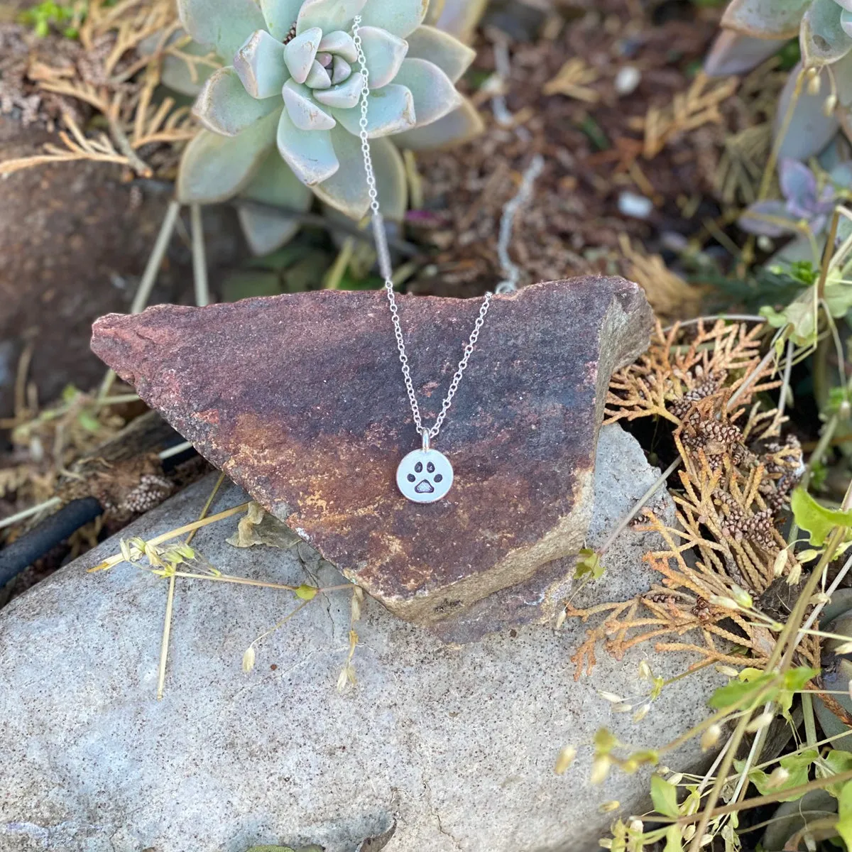 Paw Print Charm Necklace to Celebrate Unconditional Love