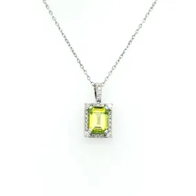 Peridot and Diamond Necklace