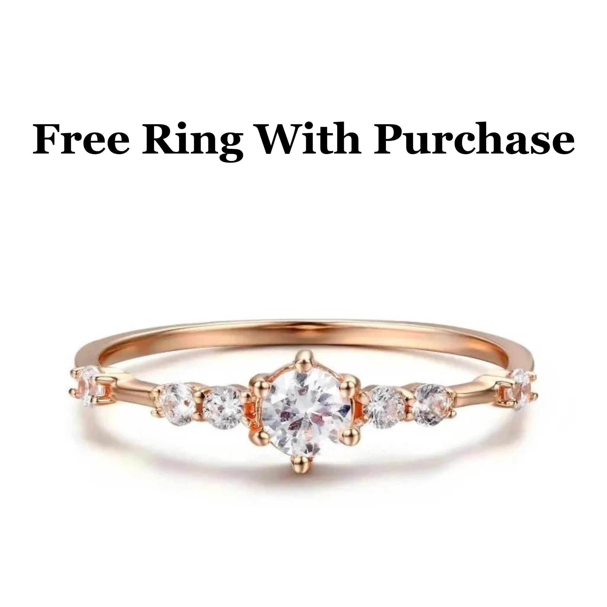 Pink CZ Round Solitaire Ring