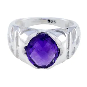 Presentable Gem Amethyst Sterling Silver Rings Best Selling Item