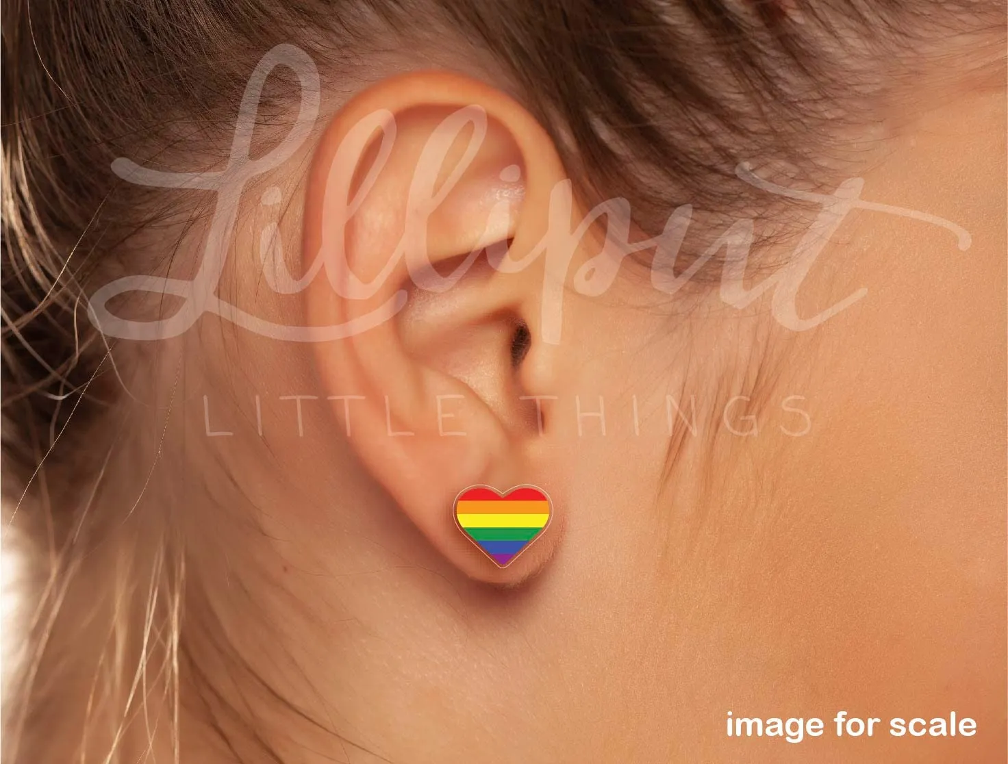 Rainbow Heart Earrings