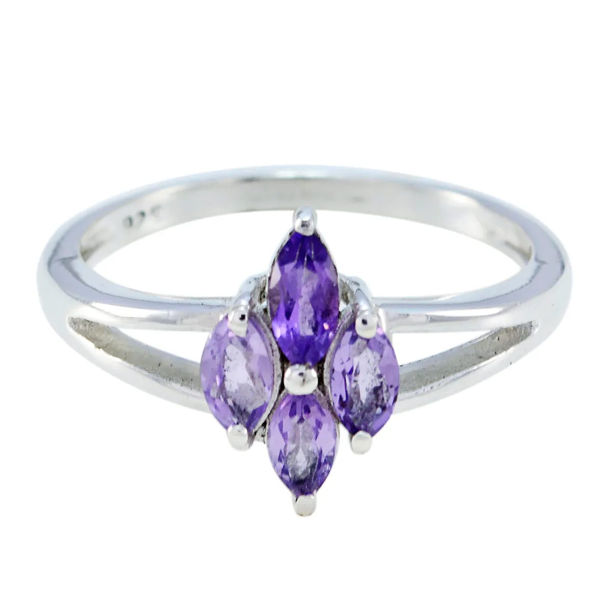 Riyo Appealing Gem Amethyst Sterling Silver Ring Faishonable Jewelry