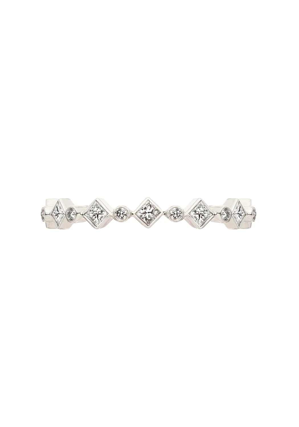 Sethi Couture Catherine 18KWG Princess Cut Diamond Band