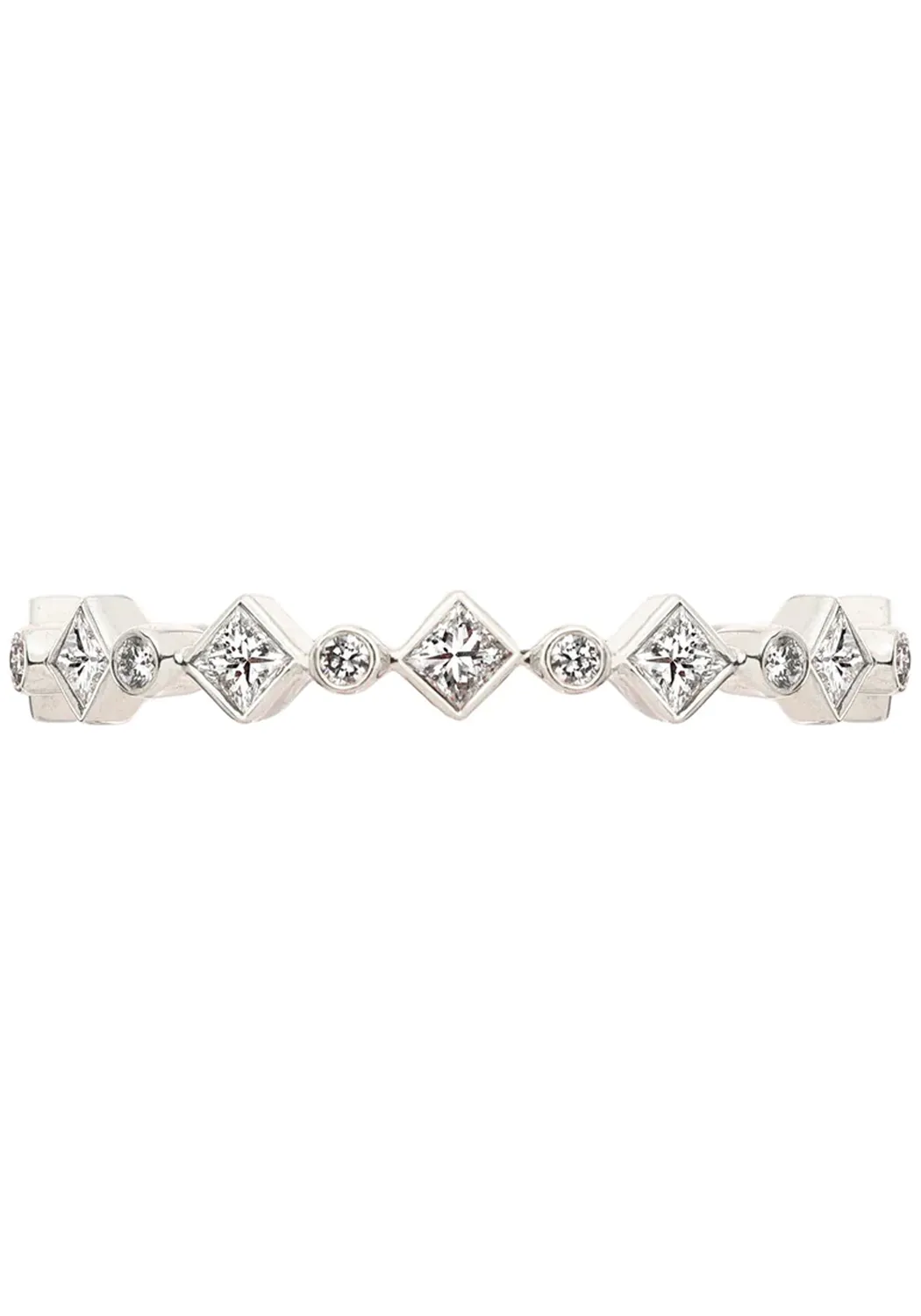 Sethi Couture Catherine 18KWG Princess Cut Diamond Band