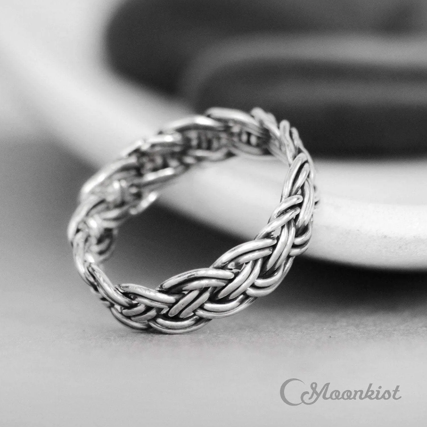 Silver Celtic Woven Wedding Band | Moonkist Designs