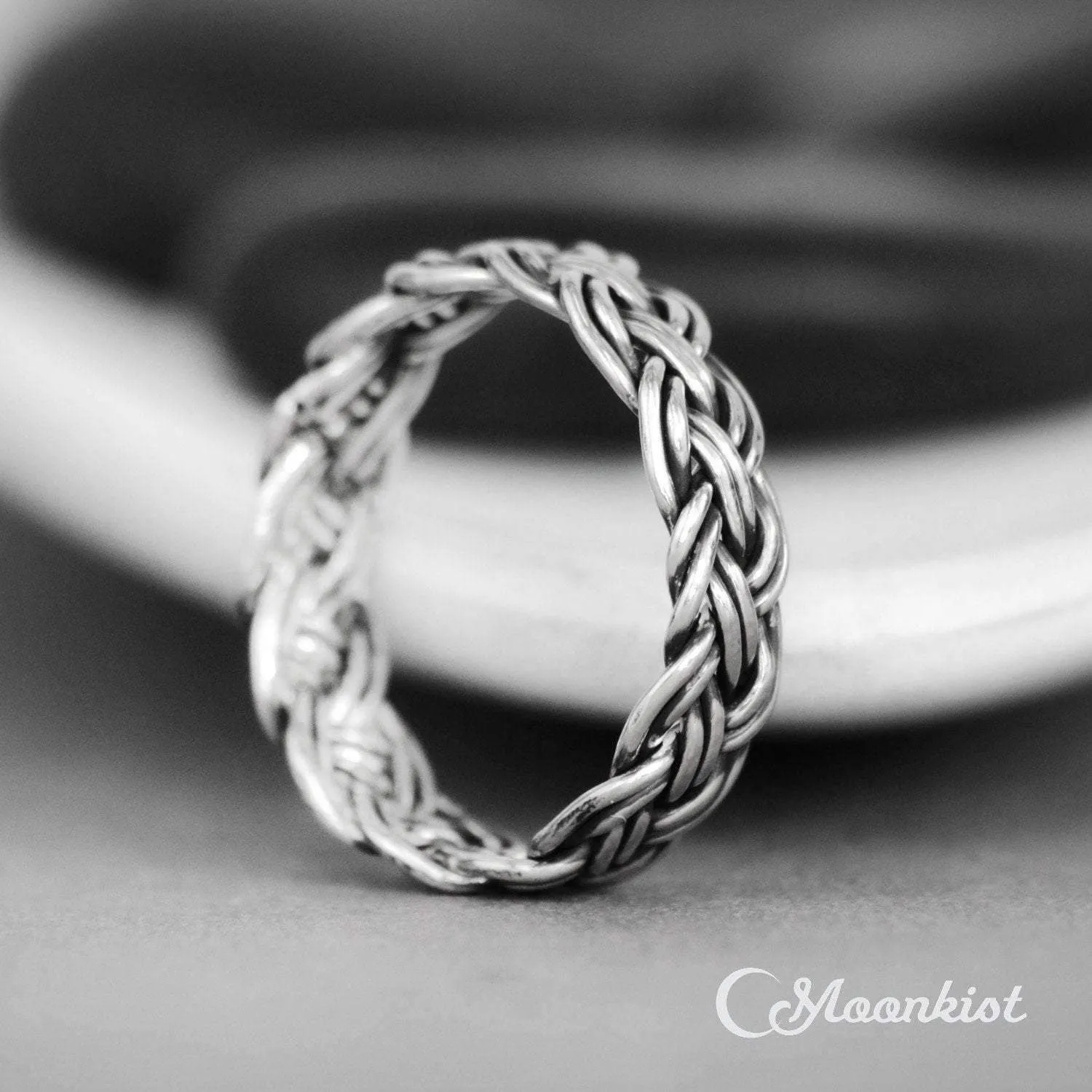 Silver Celtic Woven Wedding Band | Moonkist Designs