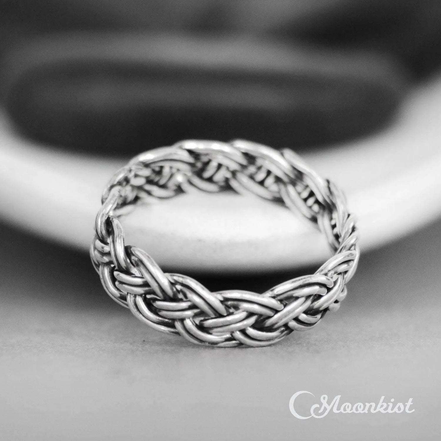 Silver Celtic Woven Wedding Band | Moonkist Designs