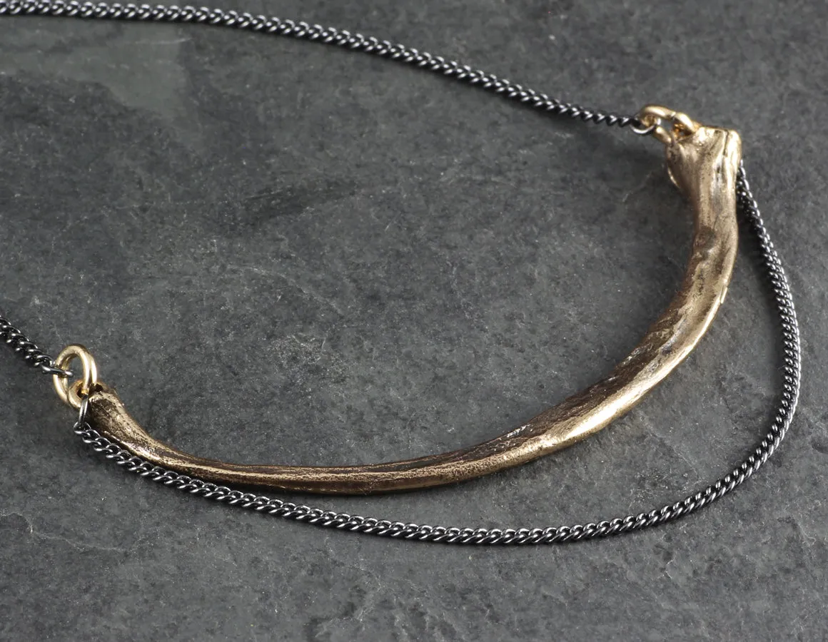 Snake Rib Necklace - Bronze