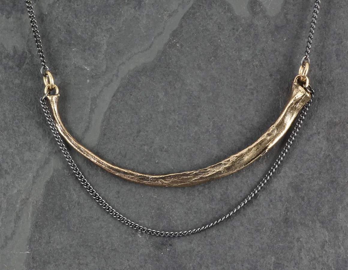 Snake Rib Necklace - Bronze