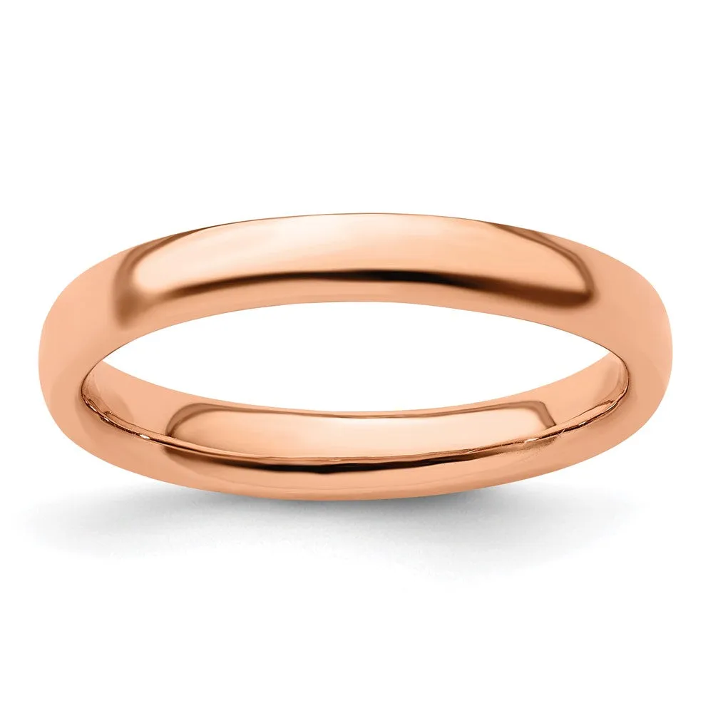 Stackable Expressions Pink-Plated Polished Ring in Sterling Silver