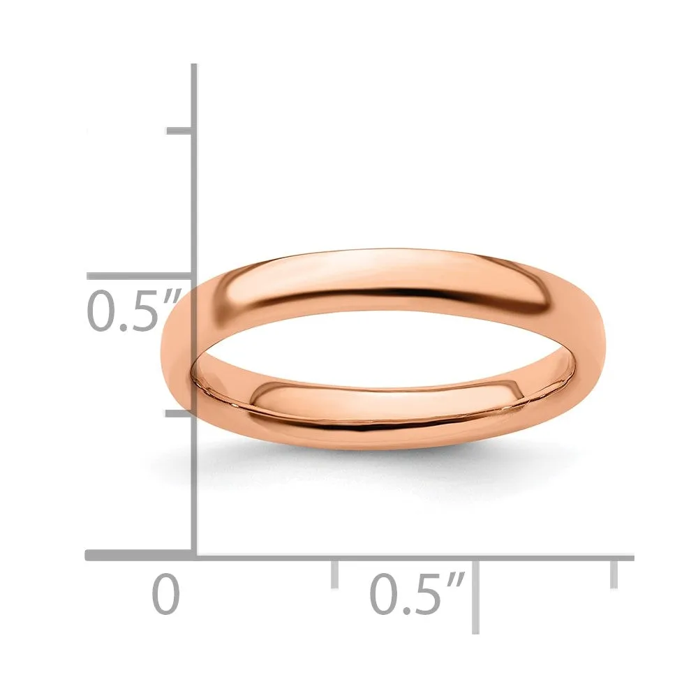 Stackable Expressions Pink-Plated Polished Ring in Sterling Silver