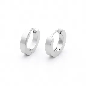 Stainless Steel Hinged Hoop Earrings - 3x9