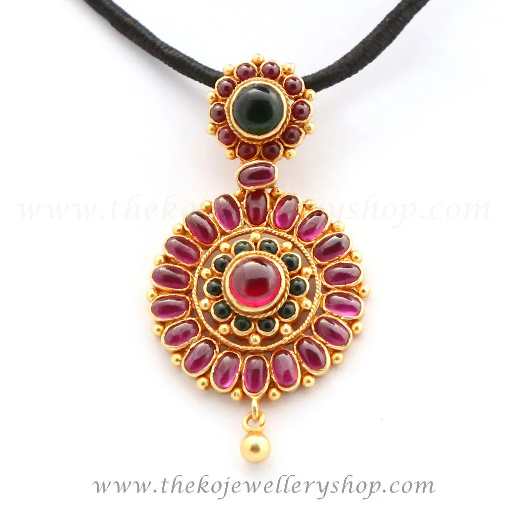 The Nitya Silver Kempu Pendant