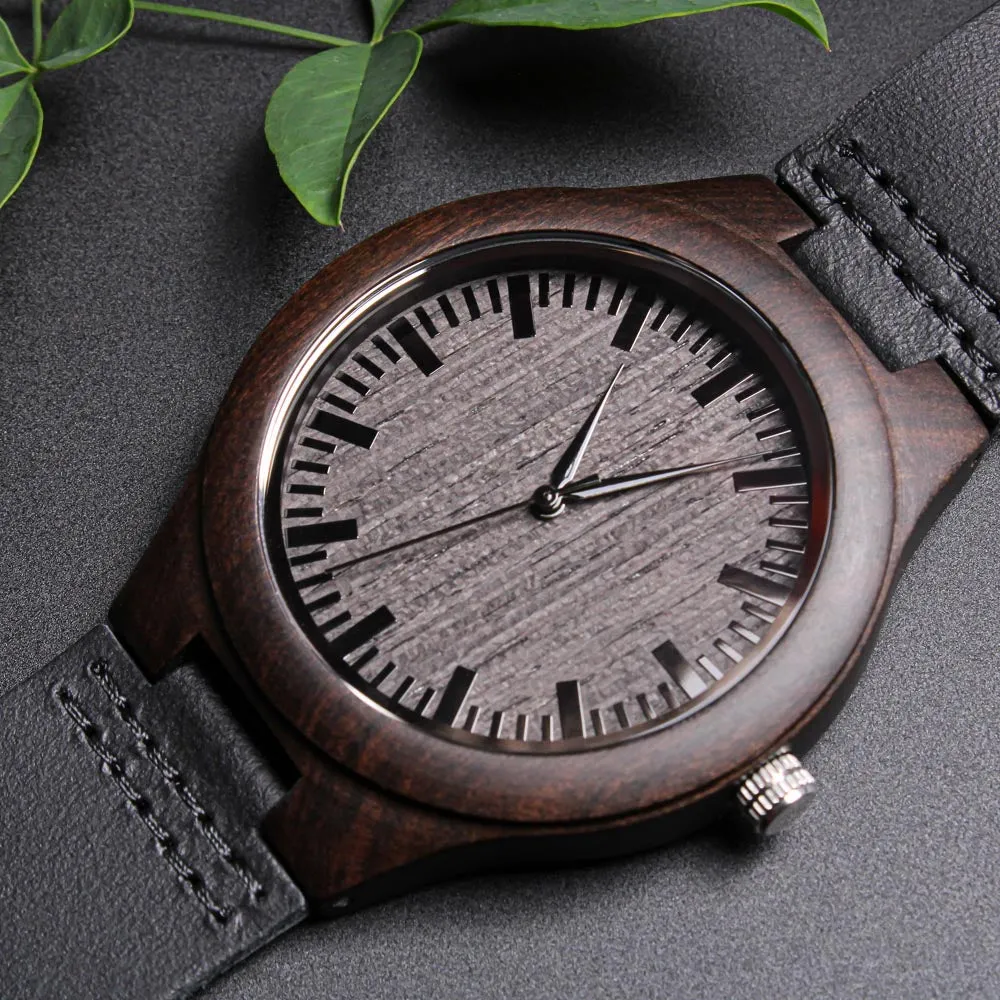 The Time We Spend Apart Engraved Wooden Watch Gift For Husband or Boyfriend