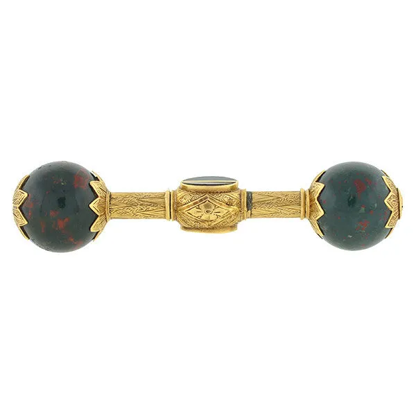 Victorian 15kt Bloodstone Watch Key Fob