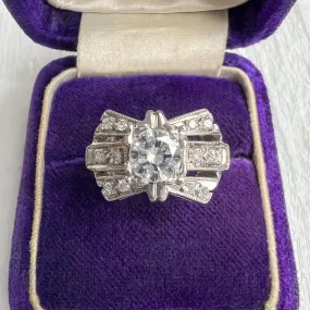 Vintage Diamond Engagement Ring, RBC 0.55ct