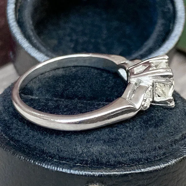 Vintage Engagement Ring, Old Euro 0.85ct.