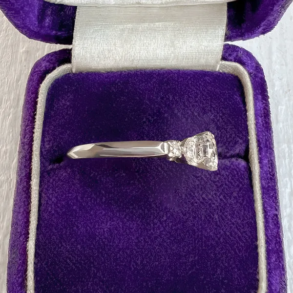 Vintage Engagement Ring, RBC 0.65ct.