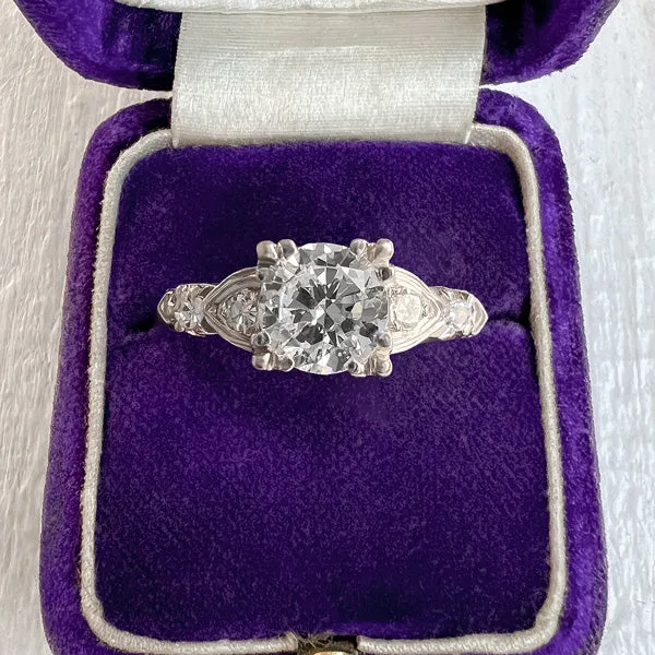 Vintage Engagement Ring, RBC 0.65ct.