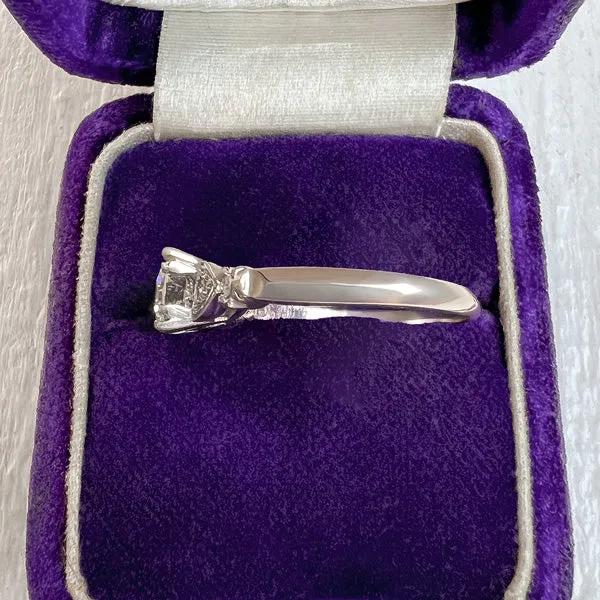 Vintage Engagement Ring, RBC 0.65ct.