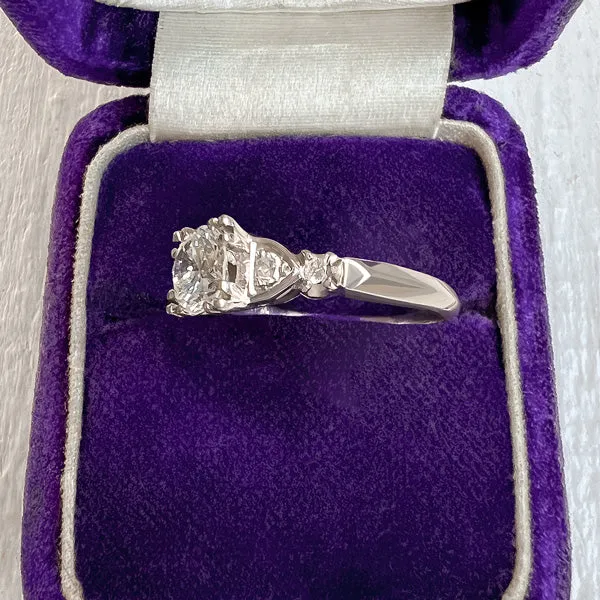 Vintage Engagement Ring, RBC 0.65ct.