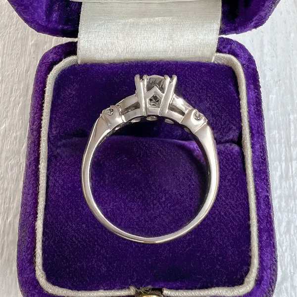 Vintage Engagement Ring, RBC 0.65ct.